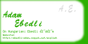 adam ebedli business card